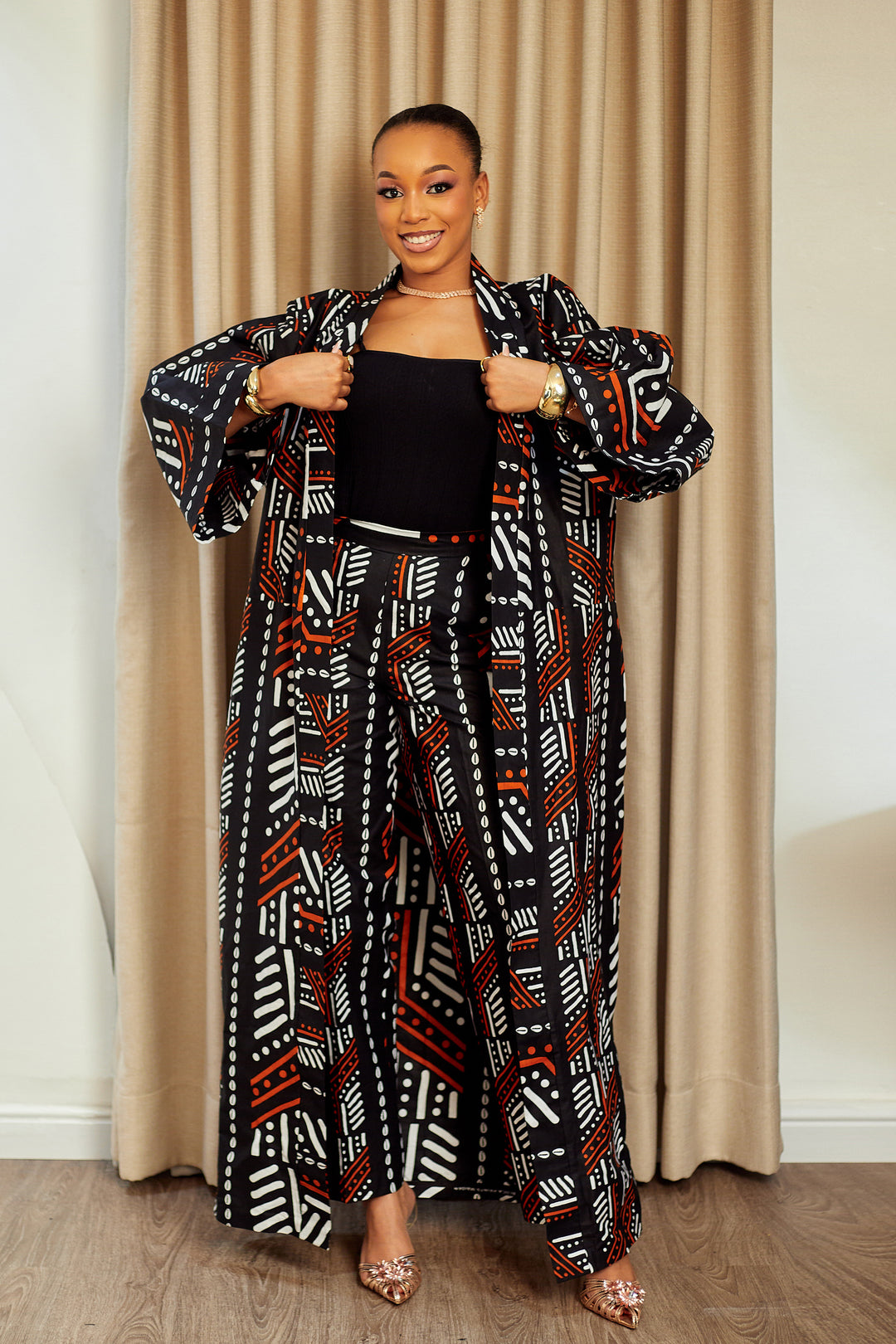 HAWA AFRICAN PRINT KIMONO SET