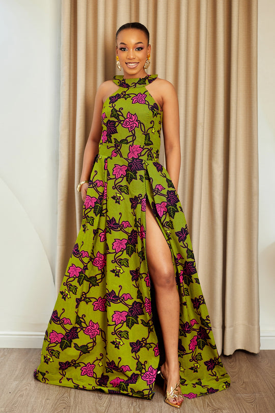 DIALA AFRICAN PRINT MAXI DRESS