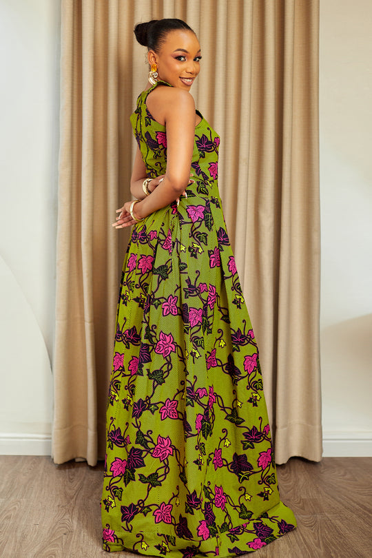 DIALA AFRICAN PRINT MAXI DRESS