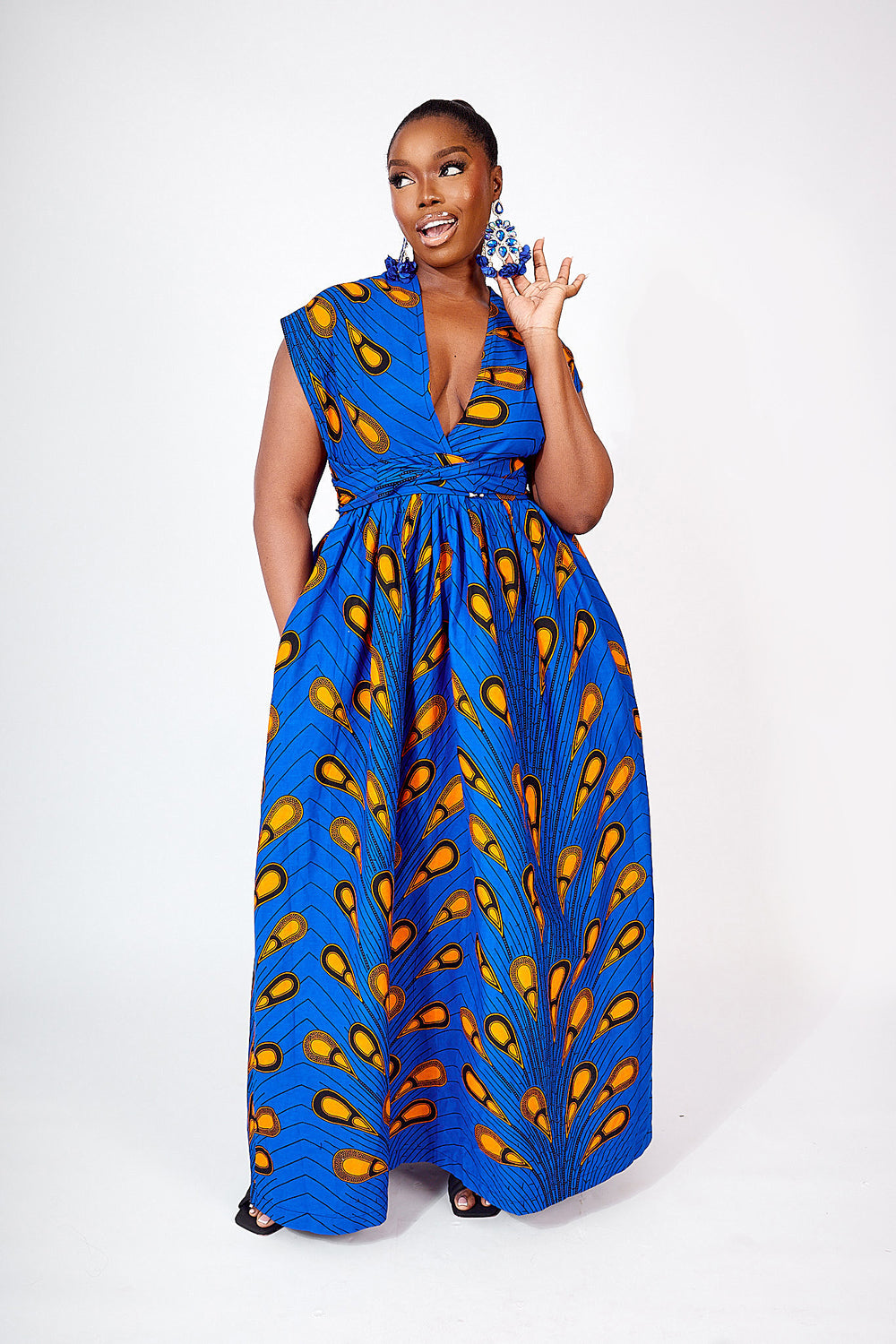 african print maxi infinity dress
