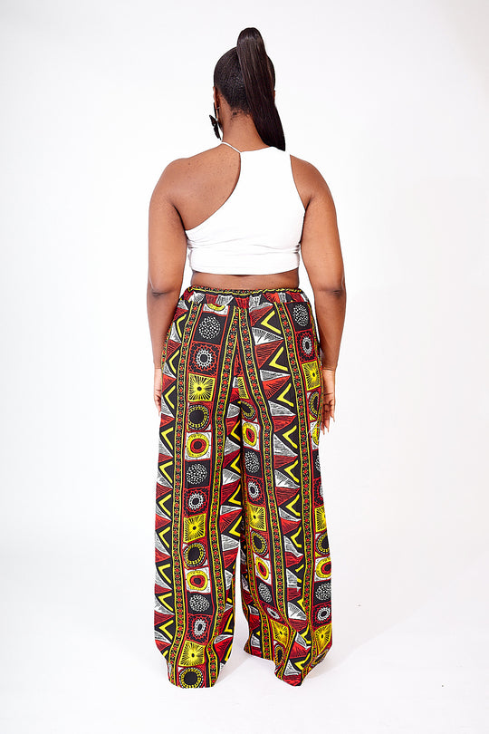 PANTALON LARGE IMPRIMÉ AFRICAIN TOPE