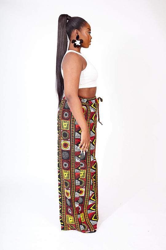 PANTALON LARGE IMPRIMÉ AFRICAIN TOPE