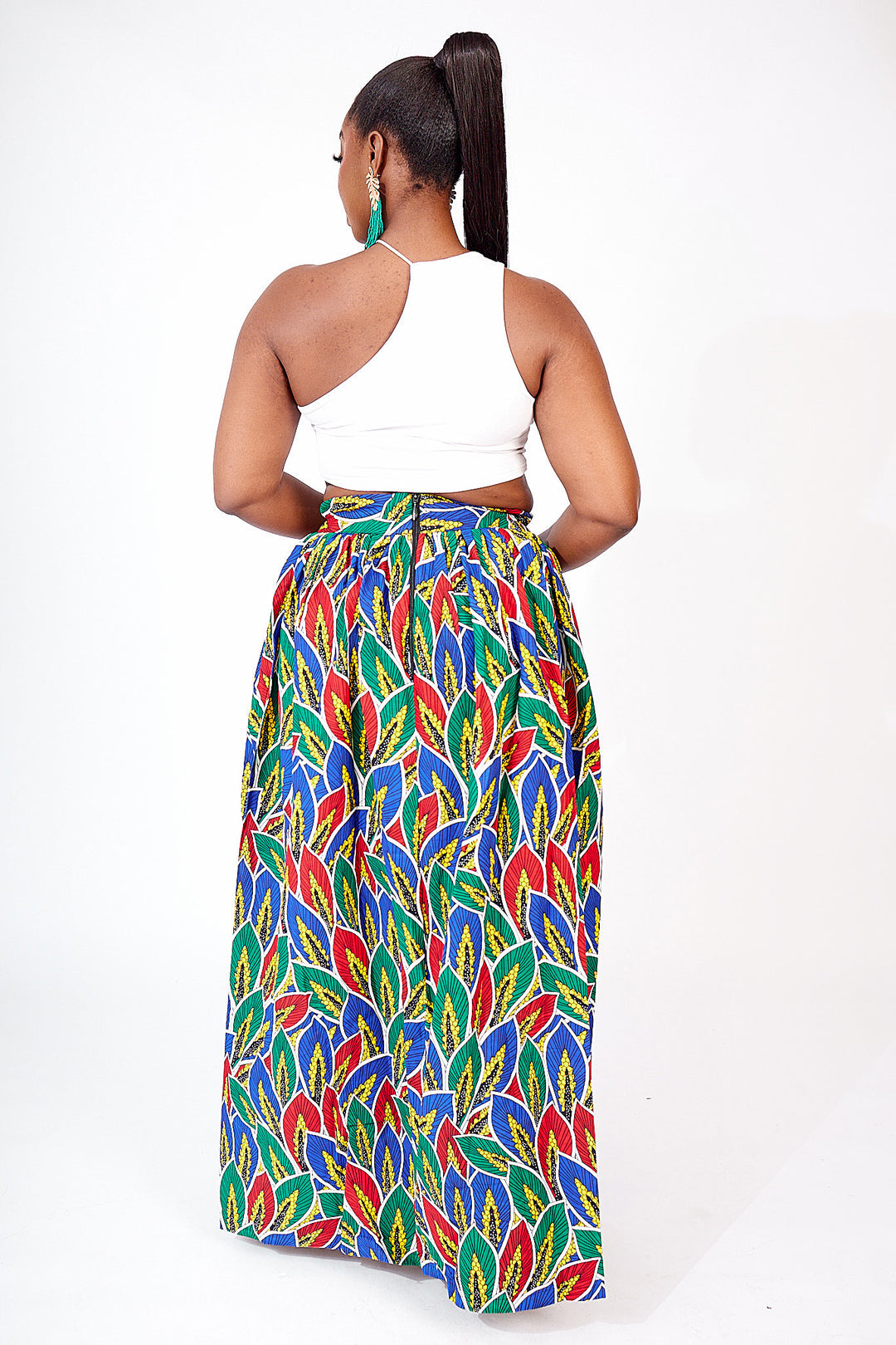 JUPE MAXI SEKI IMPRIMÉ AFRICAIN