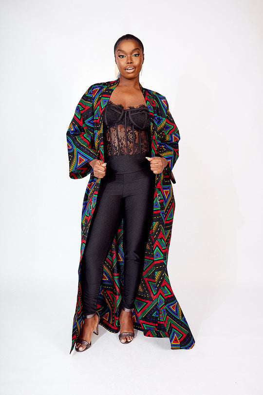 OJIMA AFRICAN PRINT KIMONO