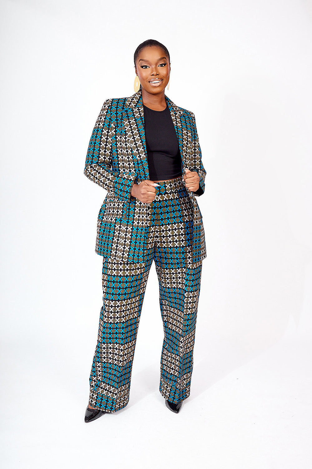 Remi African Print Blazer