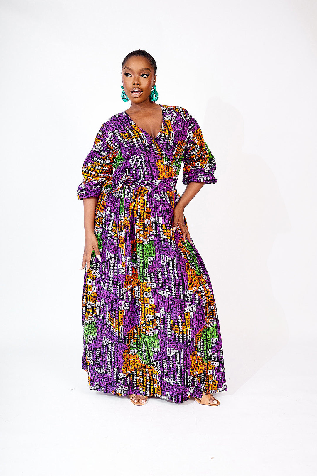 african print maxi dress
