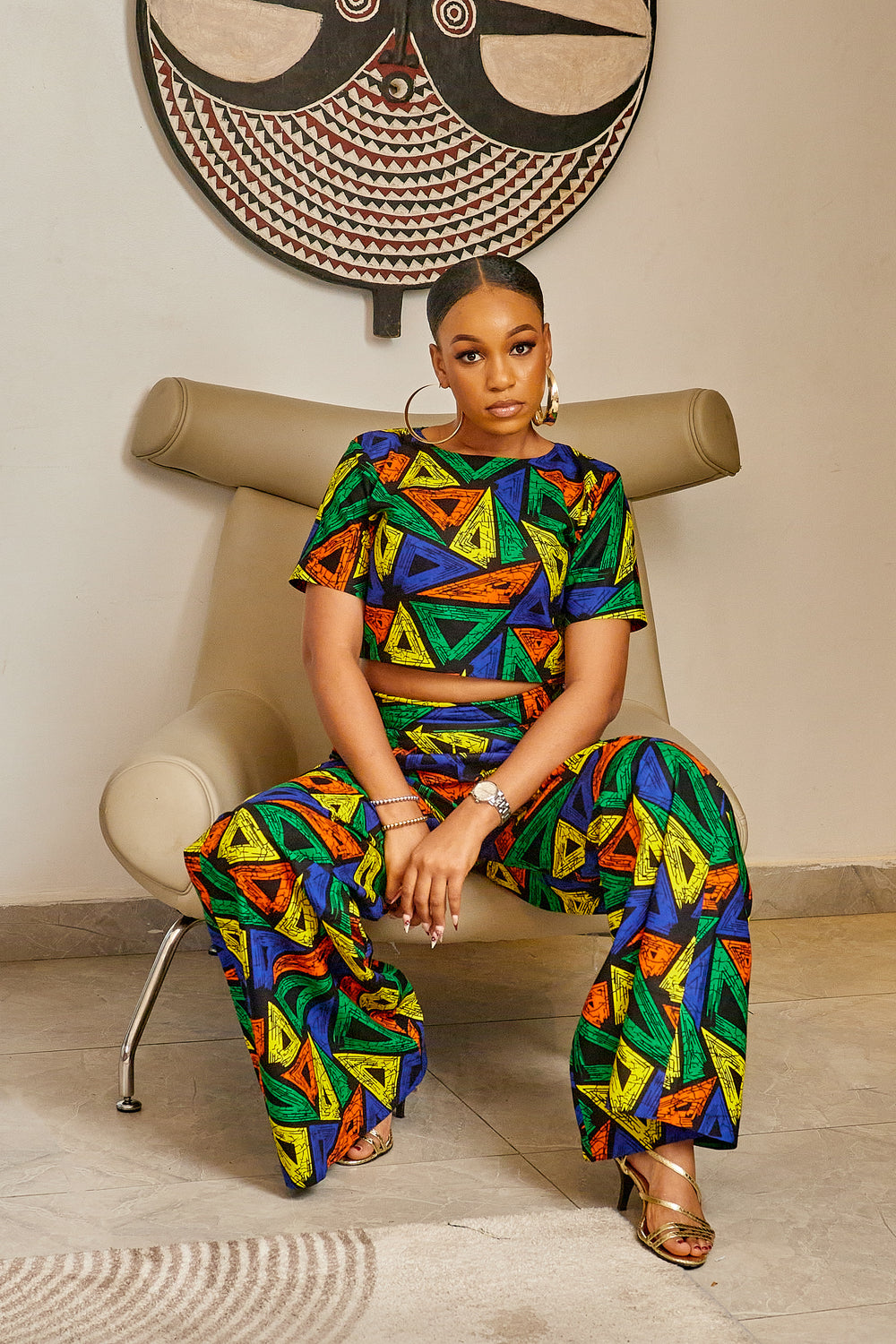 KEZA AFRICAN PRINT CROP SET