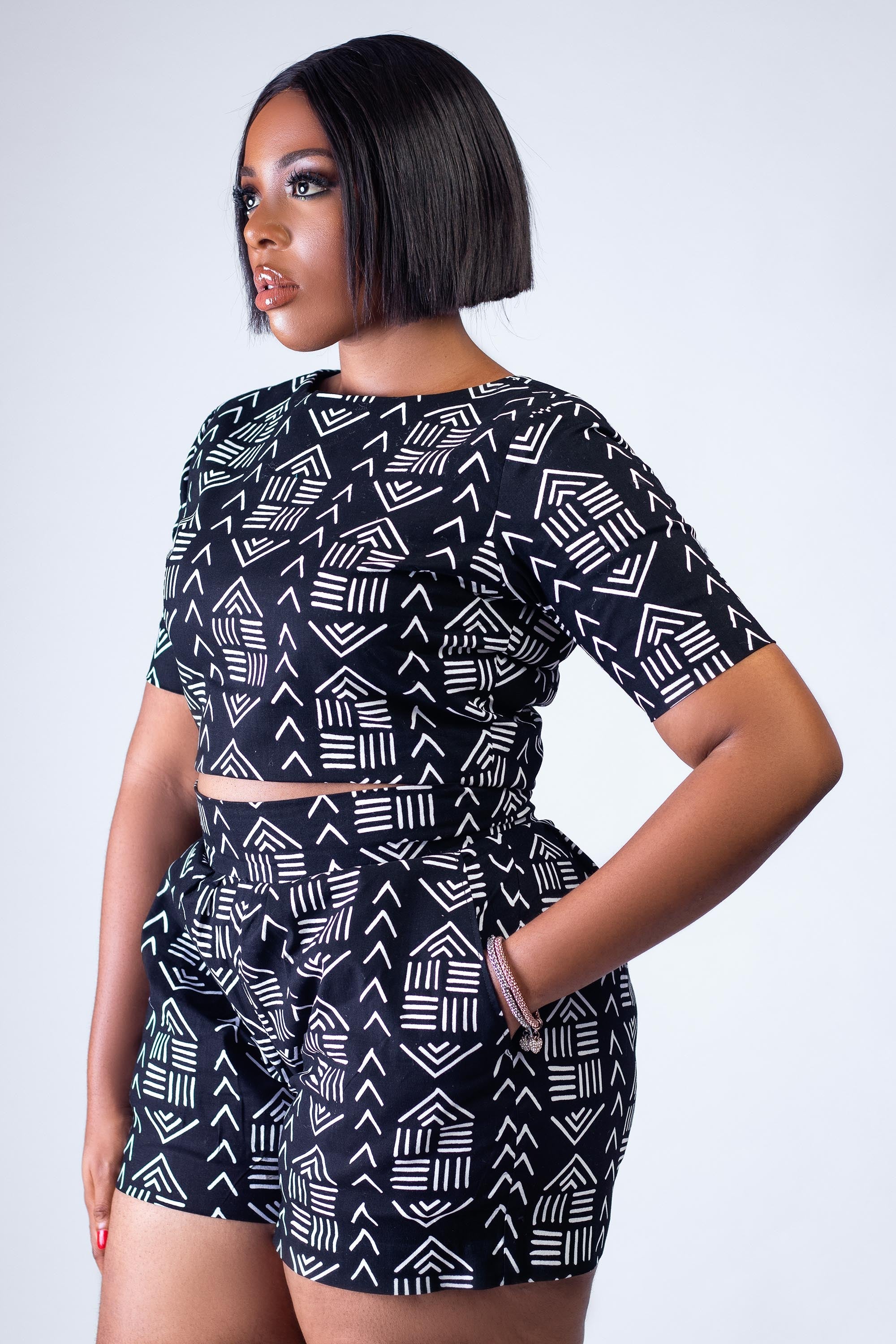 African Print Yemi Crop Top 