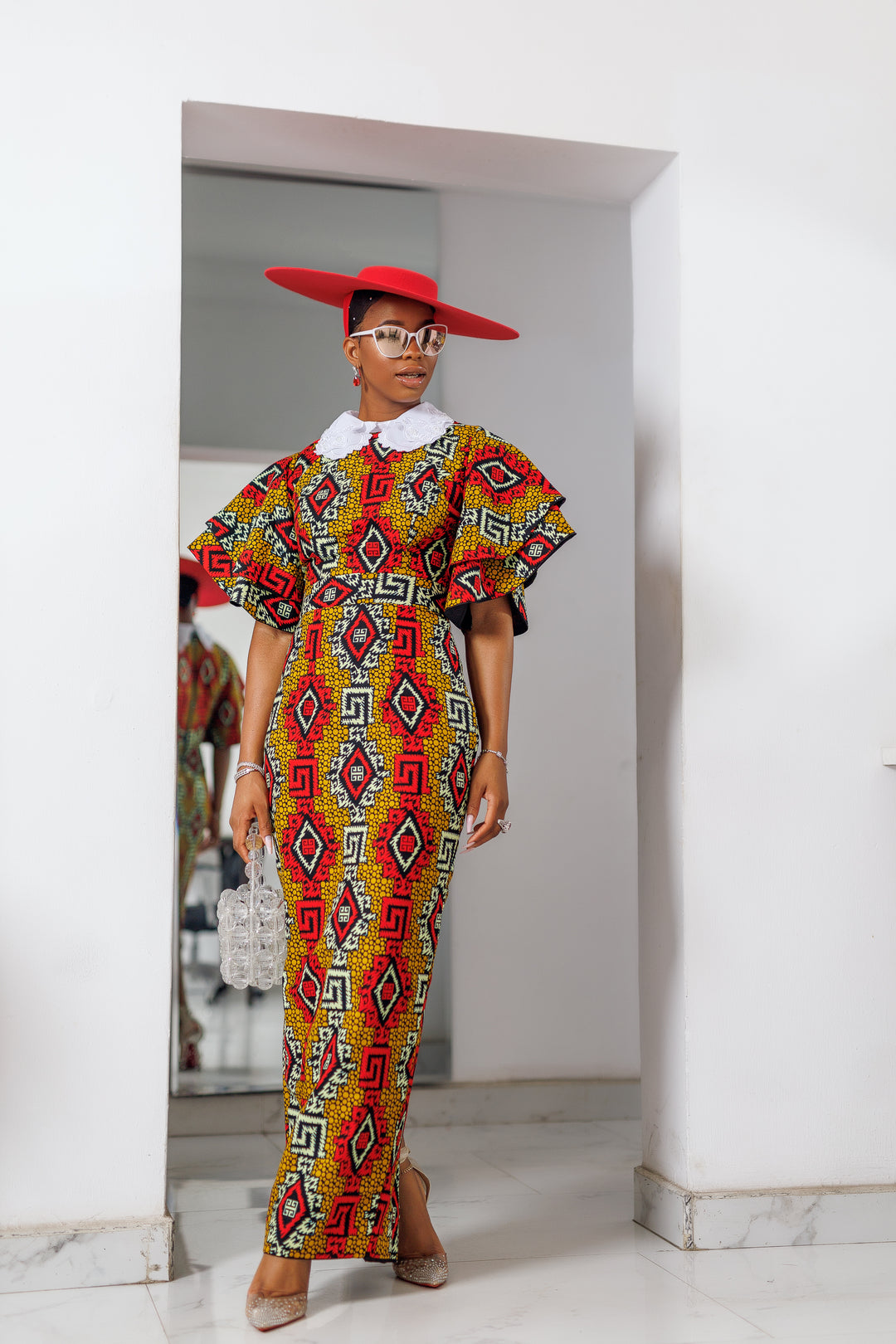 Omari African Print Maxi Dress