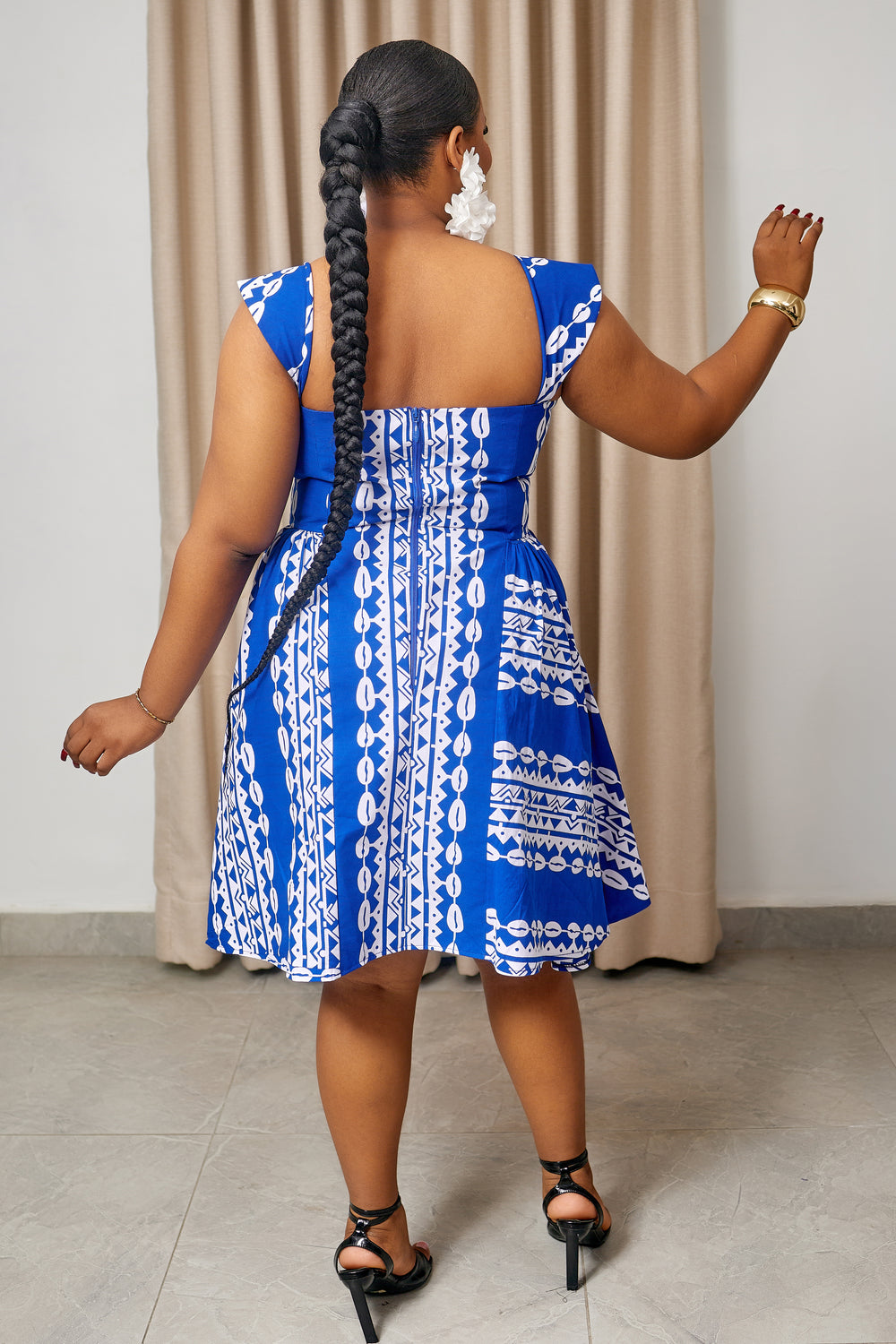 VESTIDO SHANI MIDI ESTAMPADO AFRICANO