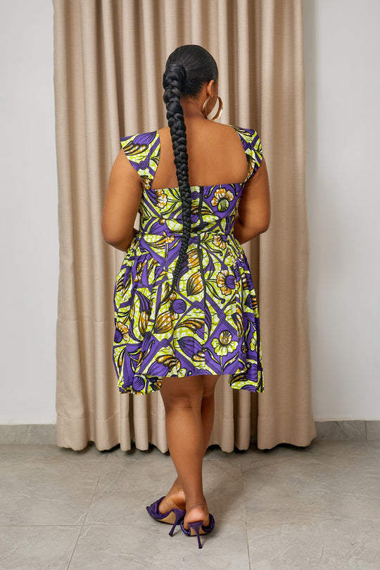 VESTIDO SHANI MIDI ESTAMPADO AFRICANO