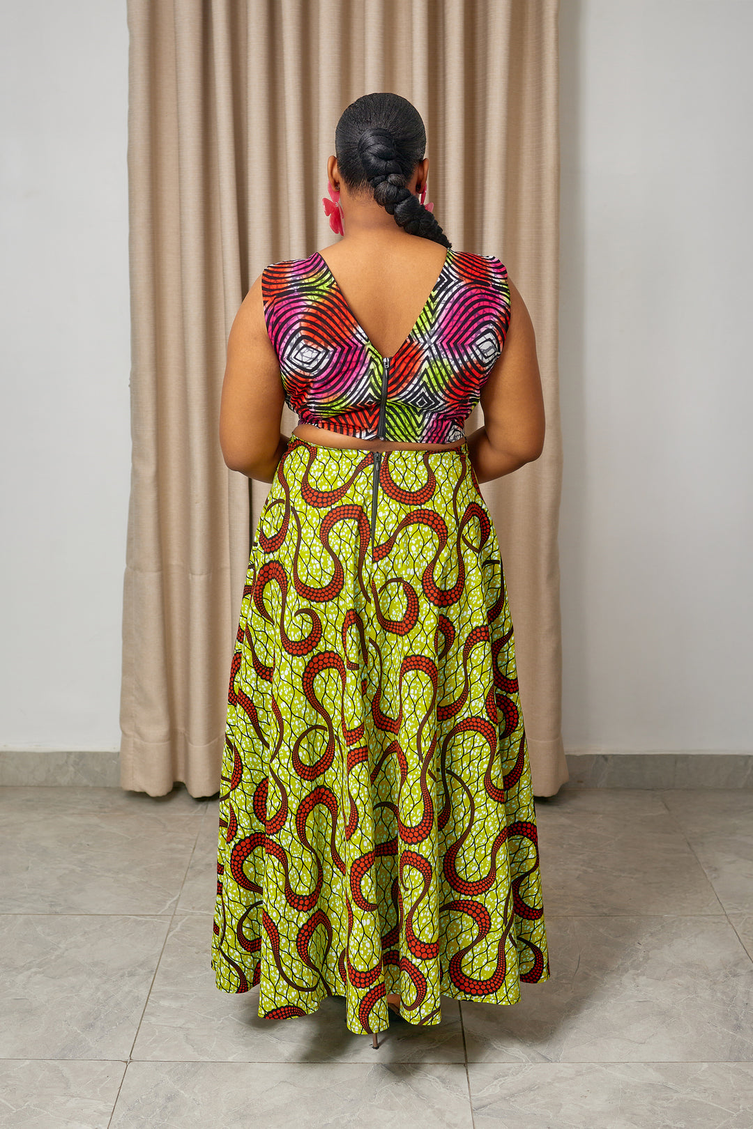 VESTIDO MAXI ESTAMPADO AFRICANO RUFARO