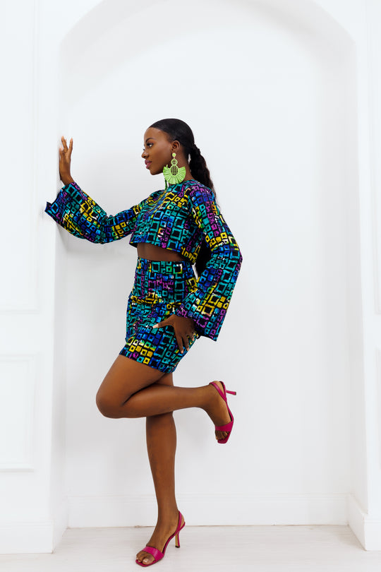 AYAH AFRICAN PRINT SKIRT