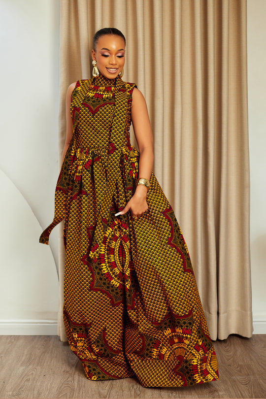 LESEDI AFRICAN PRINT MAXI DRESS
