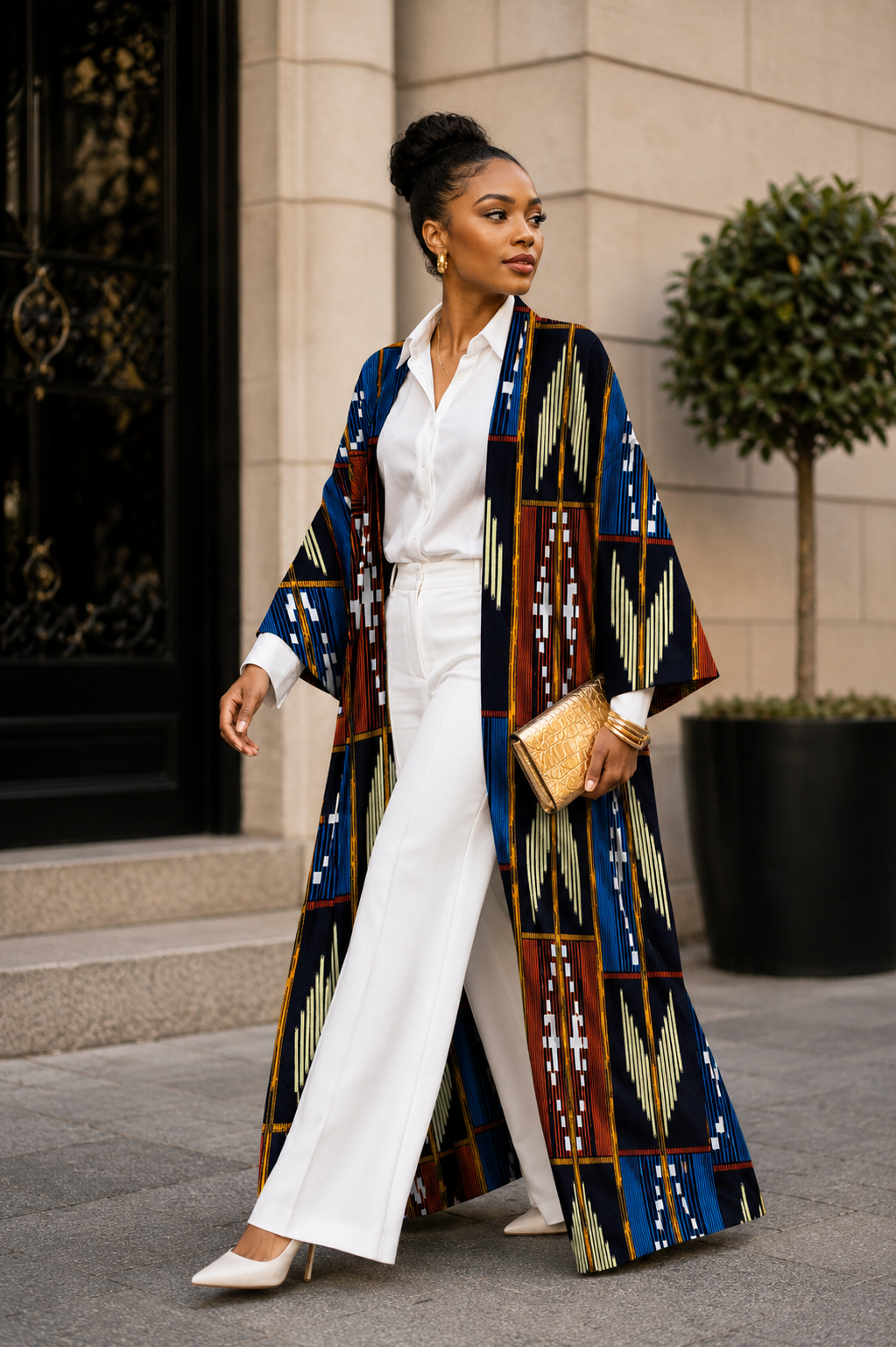 MBALI AFRICAN PRINT KIMONO