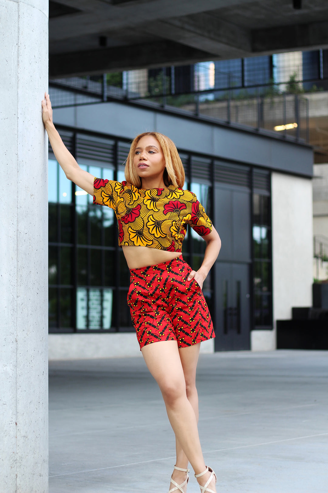 African Print Tosin Shorts