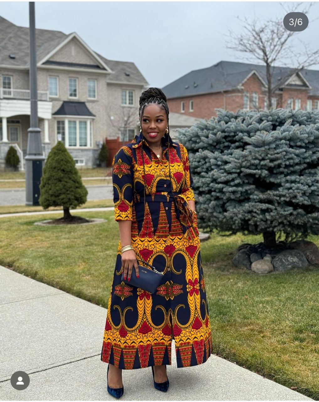 Tega African Print maxi dress