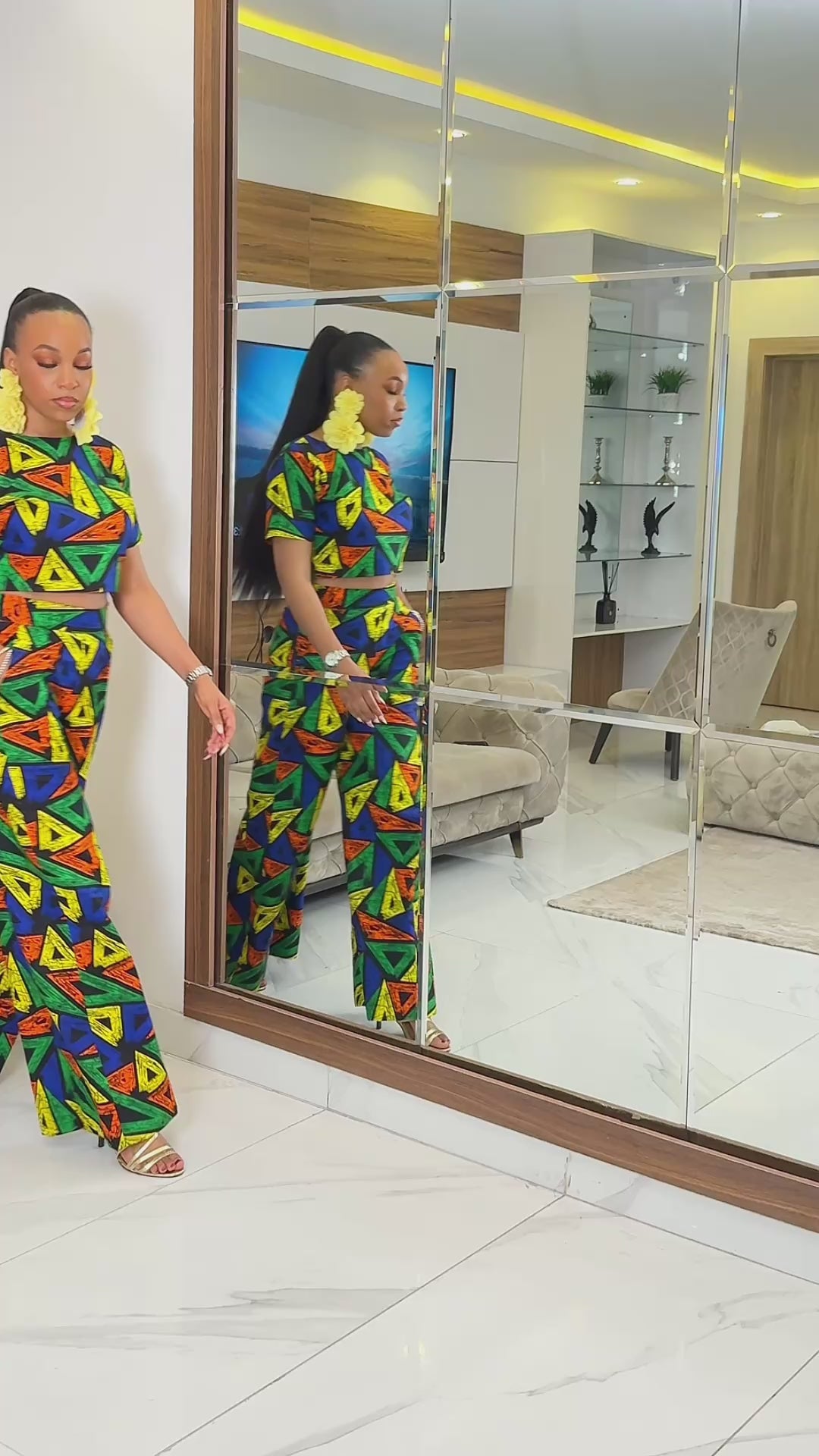 HADIZA CROP TOP IMPRIMÉ AFRICAIN