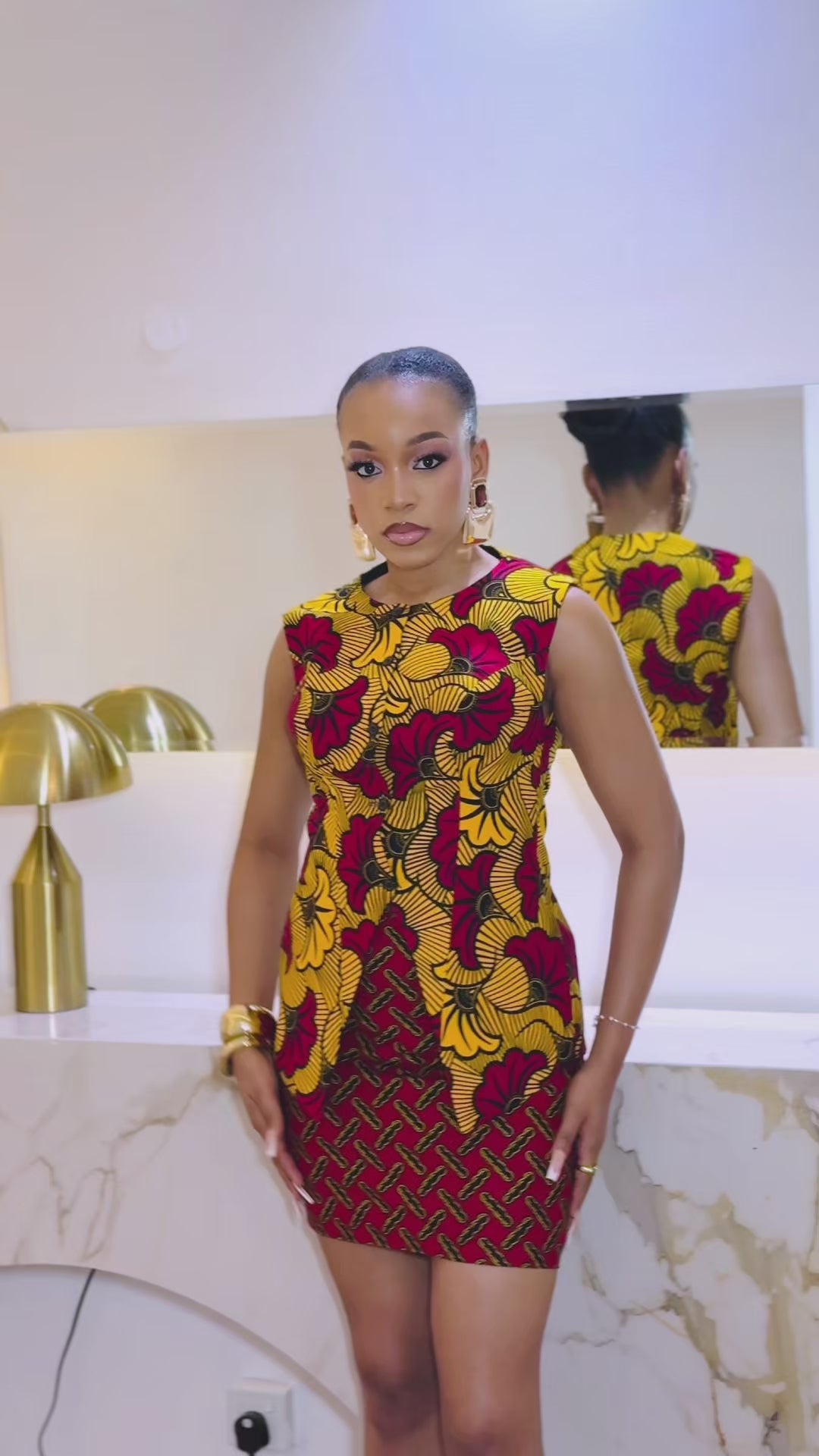 BIMPE AFRICAN PRINT TWO PIECE SKIRT SET