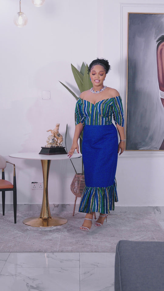 VESTIDO ESHE MIDI ESTAMPADO AFRICANO
