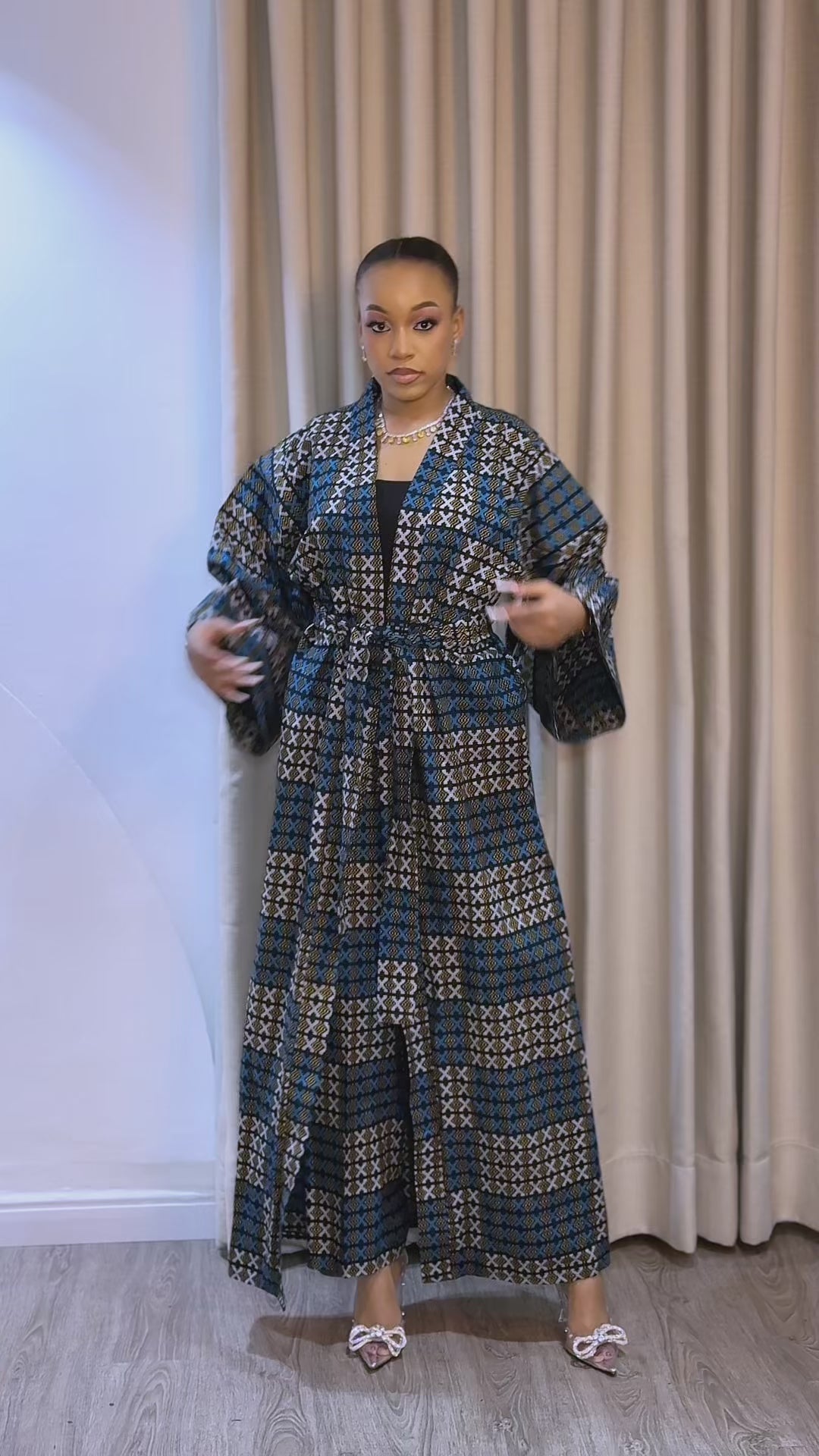 REKIYA AFRICAN PRINT KIMONO SET