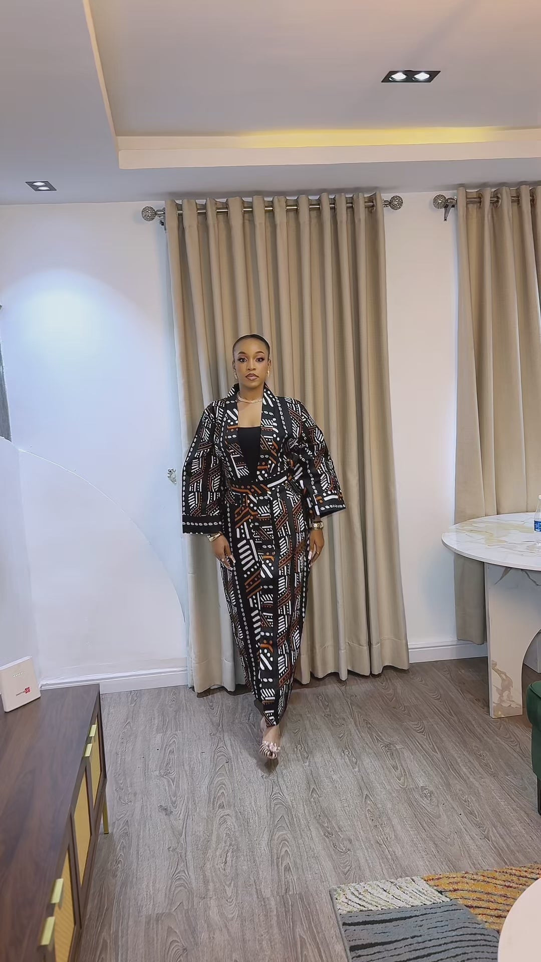 HAWA AFRICAN PRINT KIMONO SET
