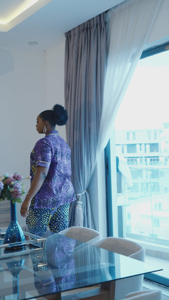 ABENI AFRICAN PRINT PANTS SET