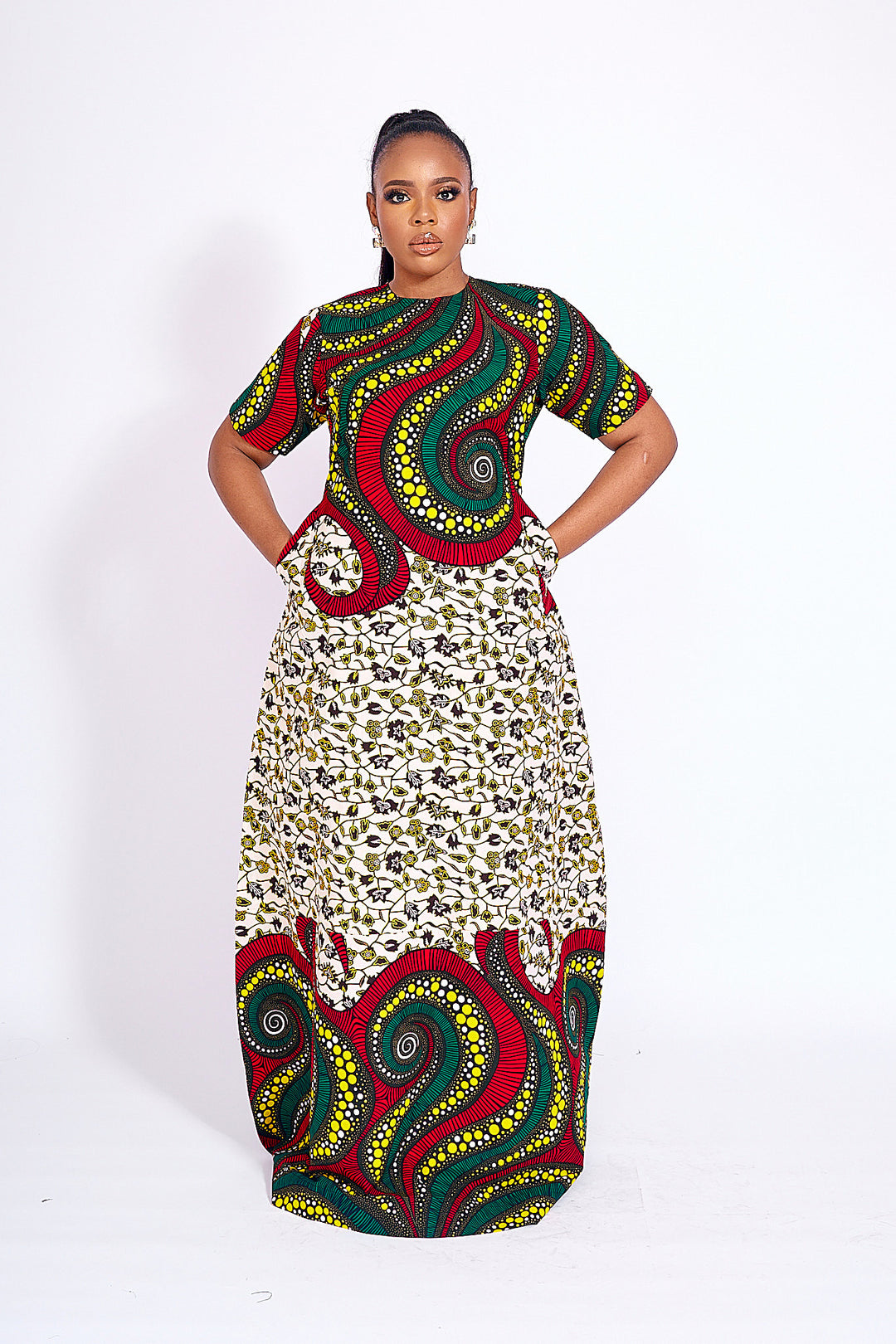 African Print Sade Maxi Dress