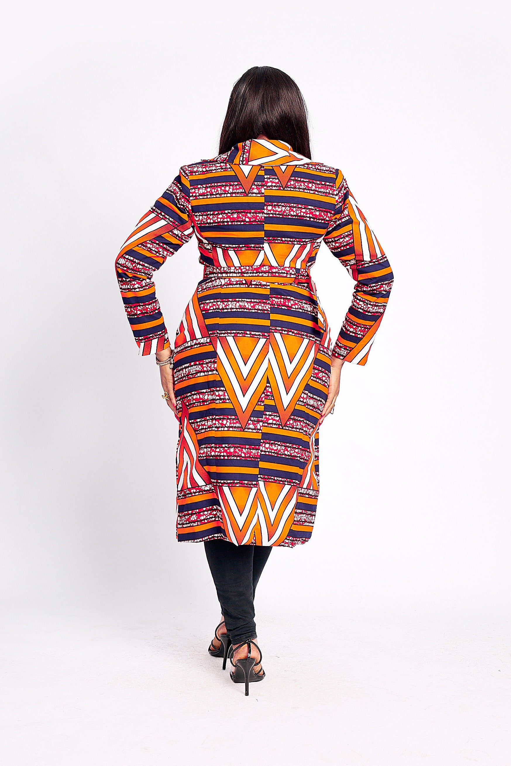 YOLANDA AFRICAN PRINT TRENCH COAT