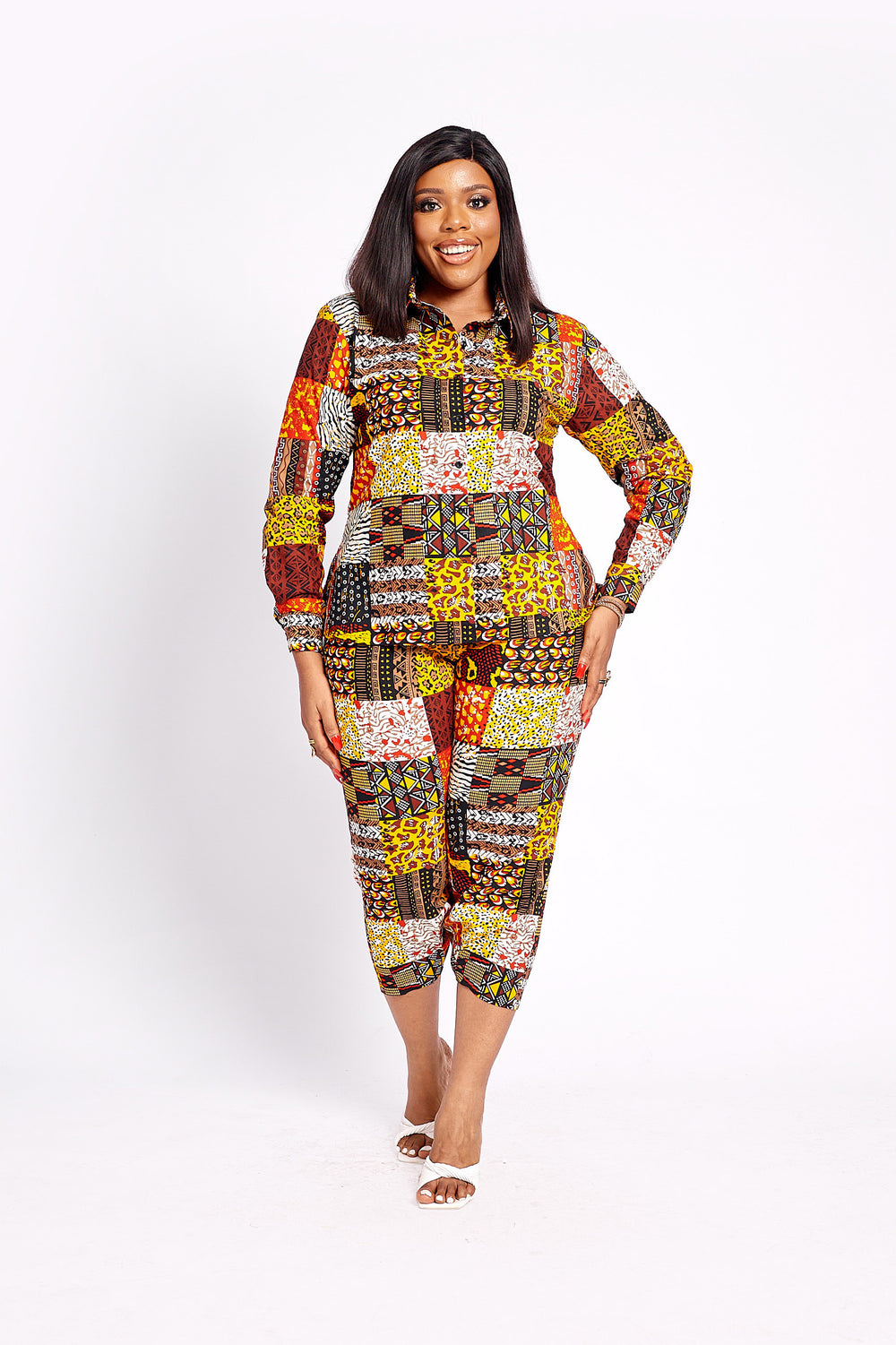 Jemila African Print Button Down Shirt