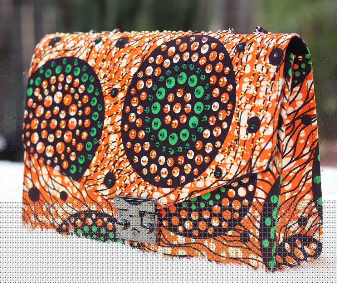 Aneni Rhinestoned Bag - Orange