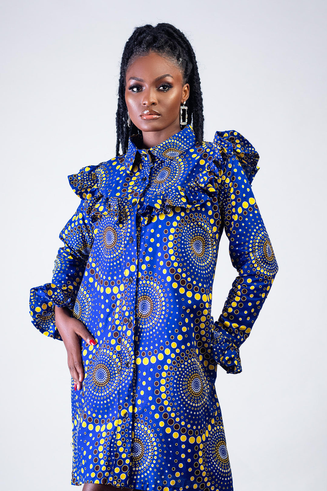 African Print Chinenye Midi Dress
