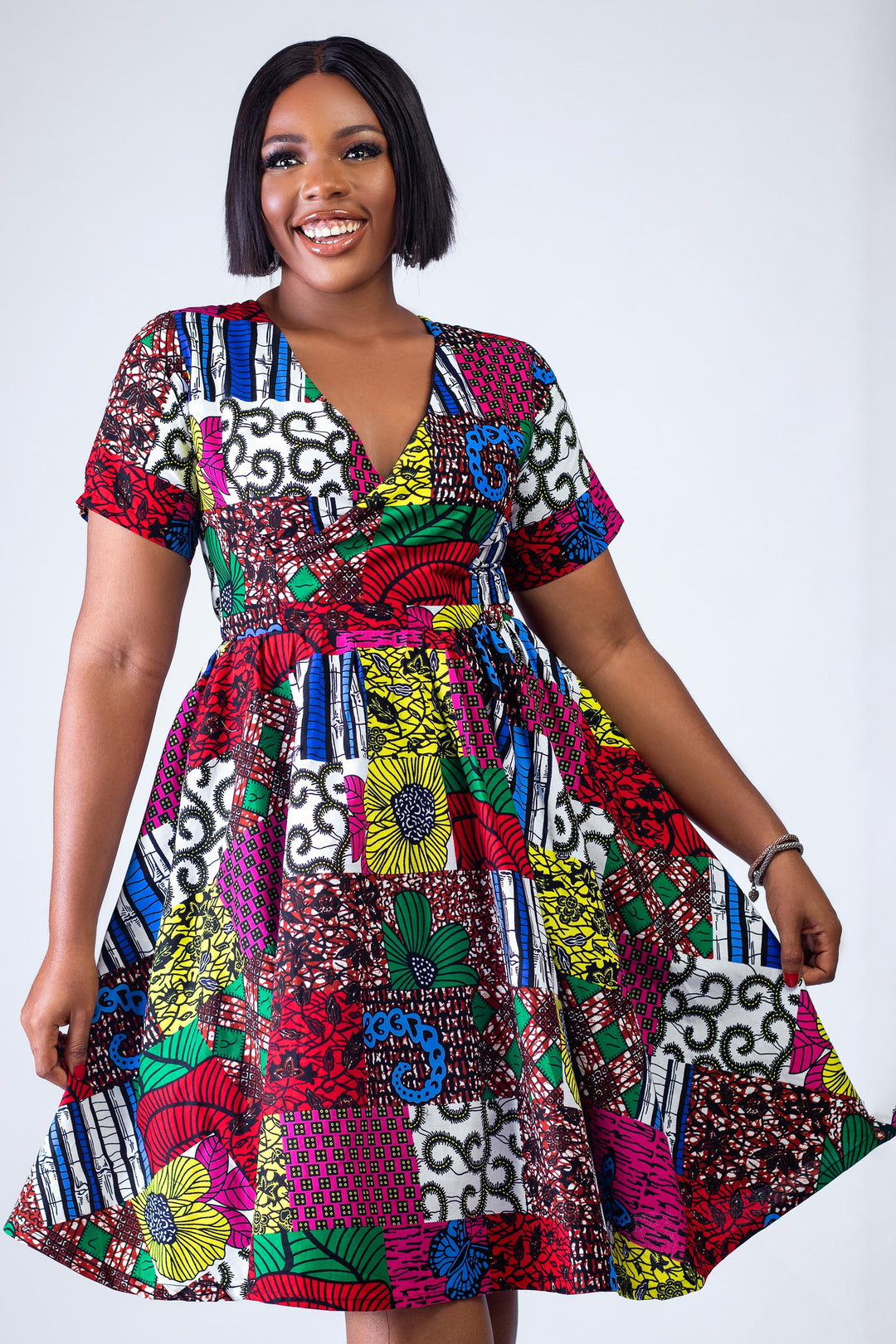 African Print Keke Midi Dress