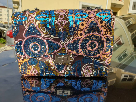 LOLA EMBROIDED AND SEQUINNED BAG